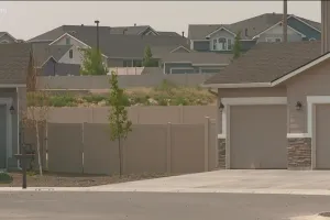 Row of houses from the street level.